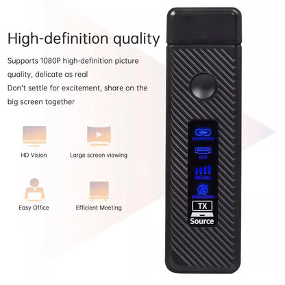 Proiettore wireless HDMI con schermo singolo HD 1080P 50M Trasmettitore e ricevitore video