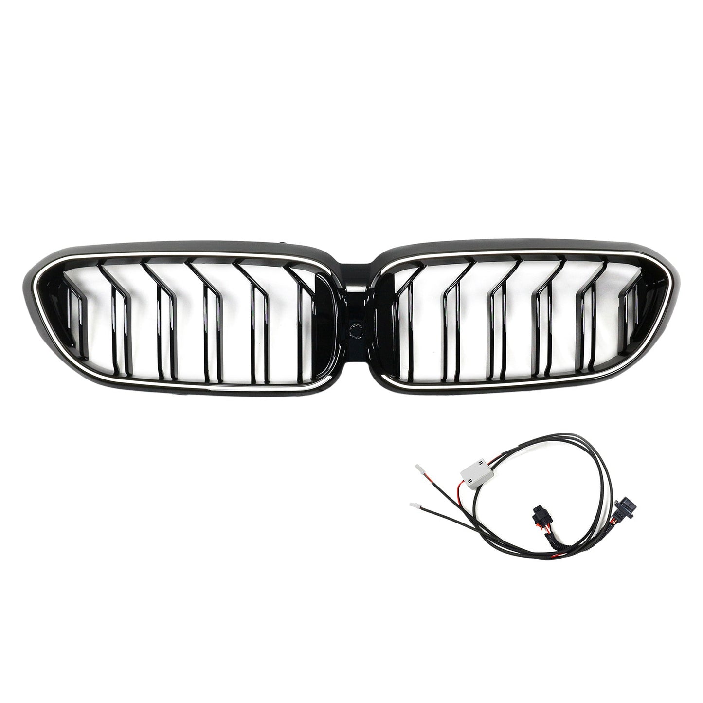 Griglia anteriore a doppio rene BMW Serie 5 G30 G31 2017-2020, nero lucido