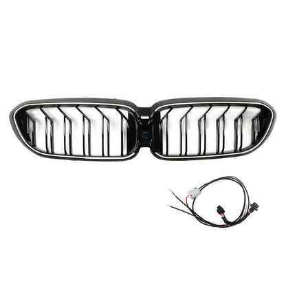 Griglia anteriore a doppio rene BMW Serie 5 G30 G31 2017-2020, nero lucido