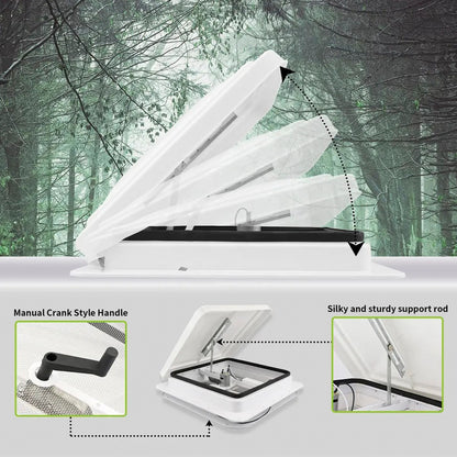 14" Caravan Skylight Roof Vent Remote Control Camper Motorhome RV Aspiratore