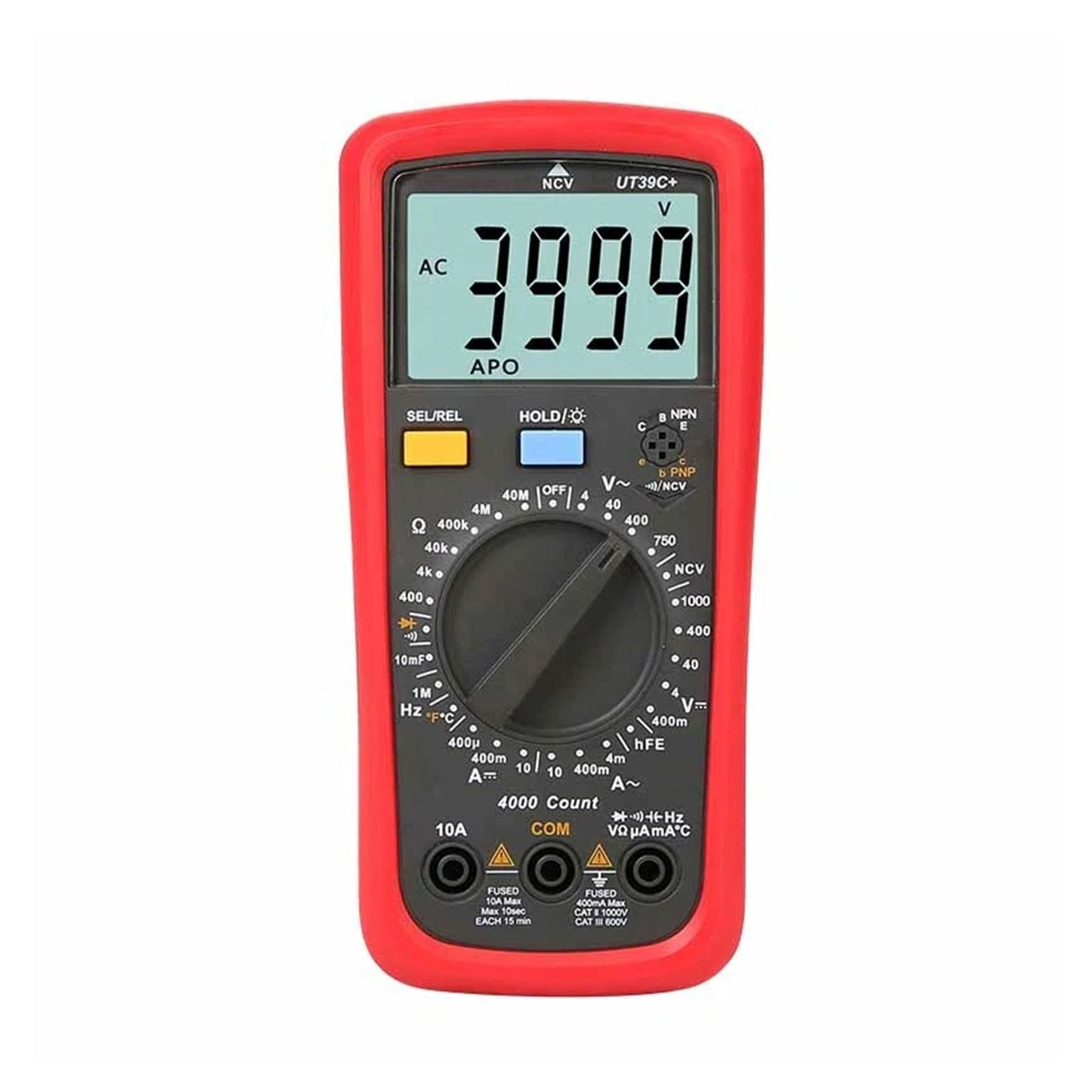 Multimetro digitale UT39C+ Voltmetro AC DC Ohm Cap Diodo Tester