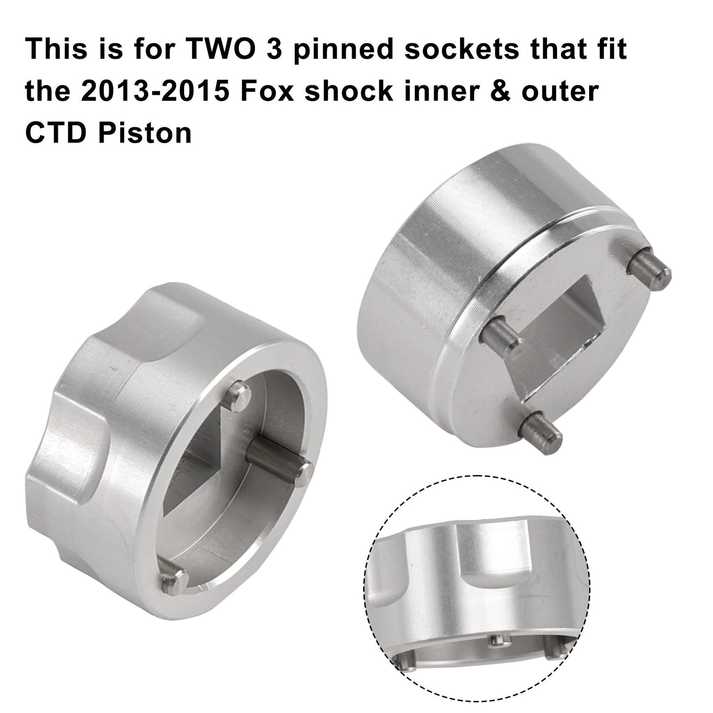 Set pistone CTD a 3 pin - Prese interne ed esterne 398-00-348 e 398-00-504 per Fox