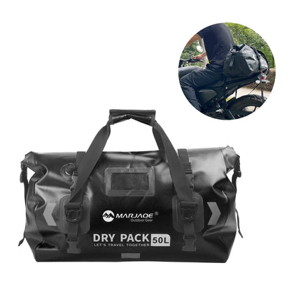 Borsa laterale universale per bagagli in PU da 50 litri per motocicletta, colore: GialloB