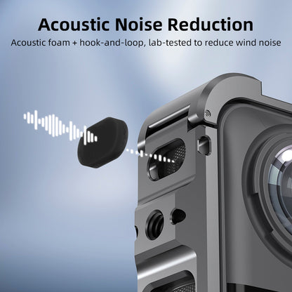Telaio di supporto per Insta360 X5, custodia protettiva in silicone, protezione per l'obiettivo.