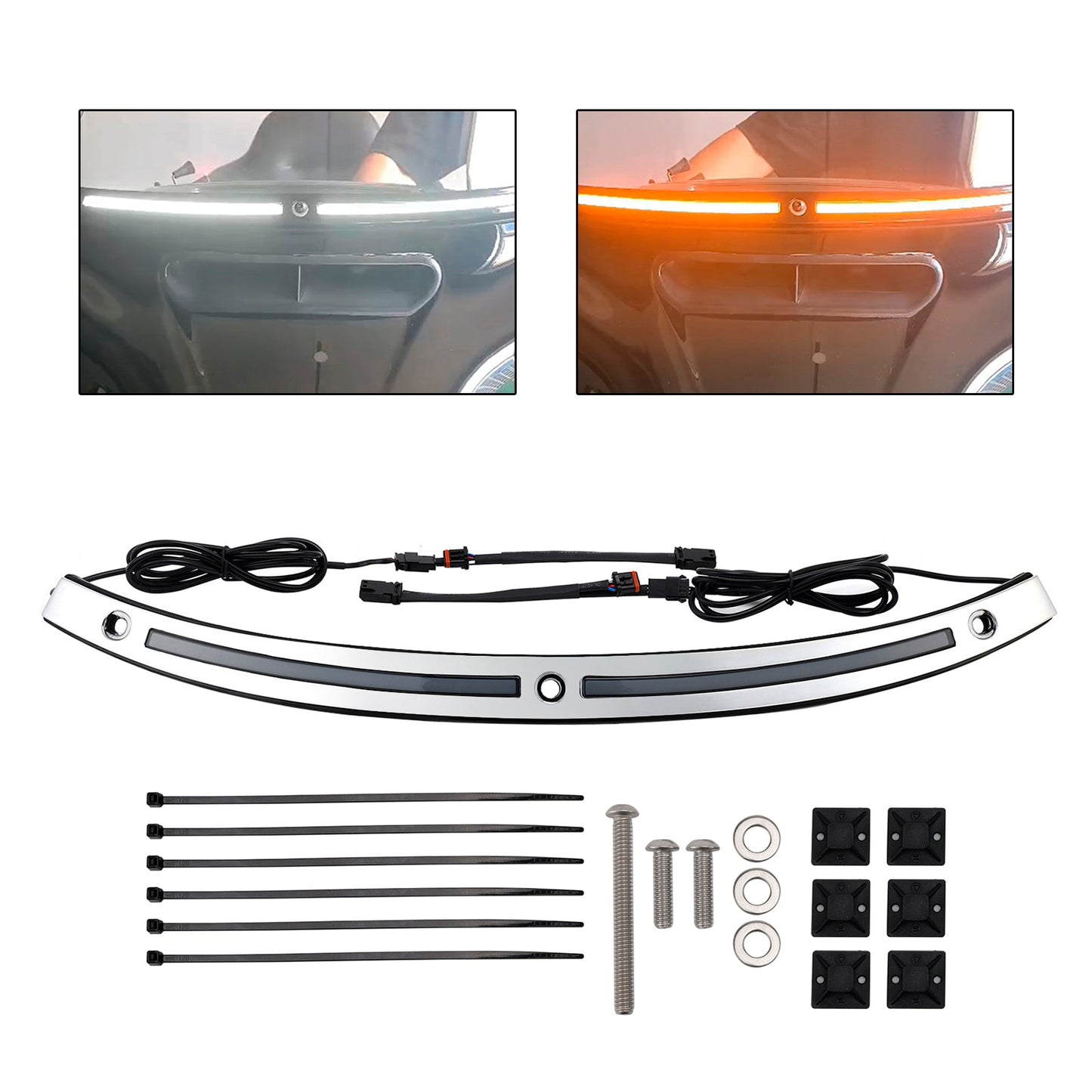 2014+ Touring Electra Glide Street Glide Ultra Limited Luce di direzione a LED Rivestimento parabrezza