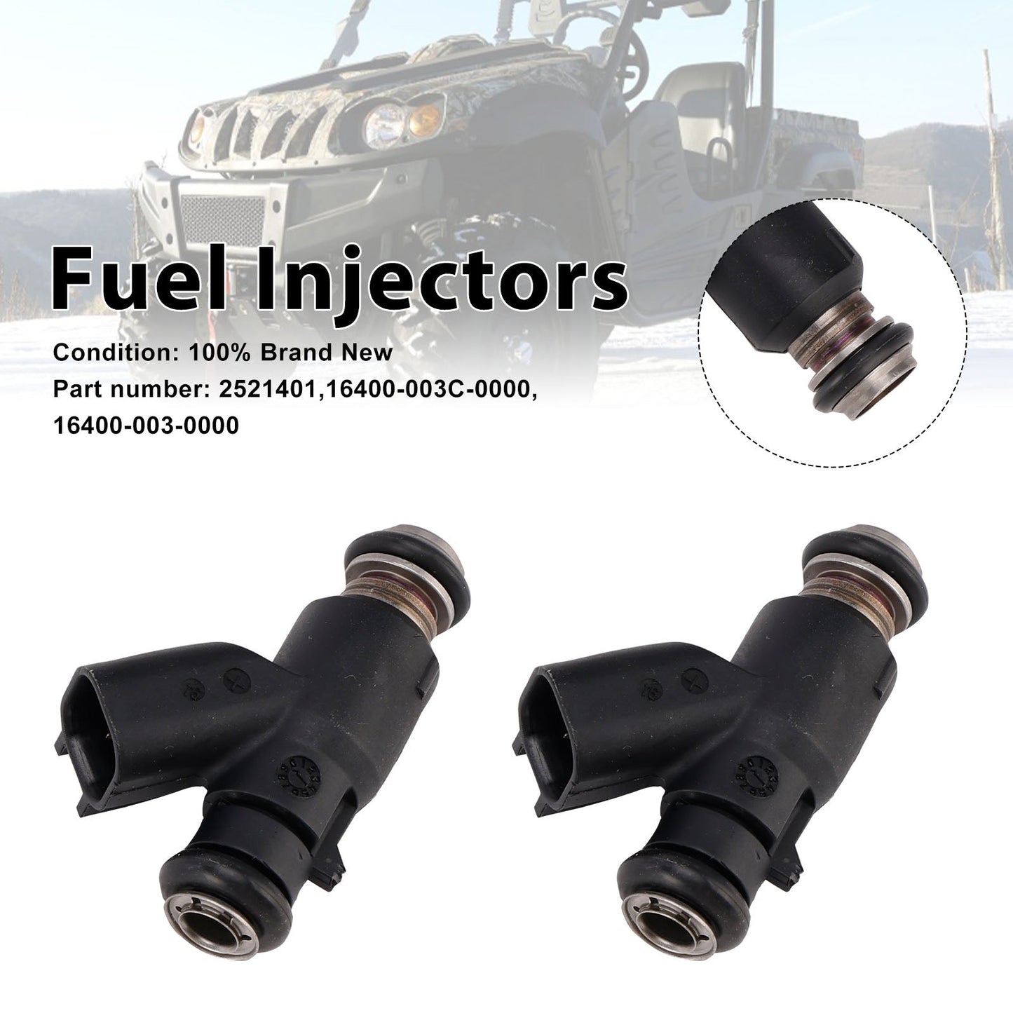 2 iniettori di carburante 28101823 16400-003-0000 per HiSUN EFI 400 UTV