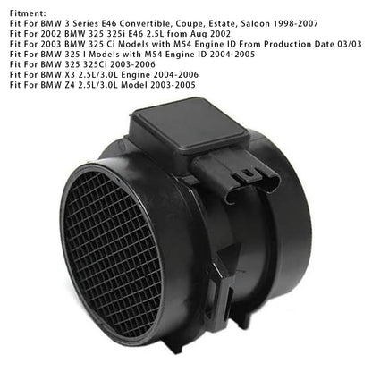 Sensore del flusso d'aria di massa per BMW 3 E46 E83 E85 X3 Z4 325i 325Ci 5WK96471