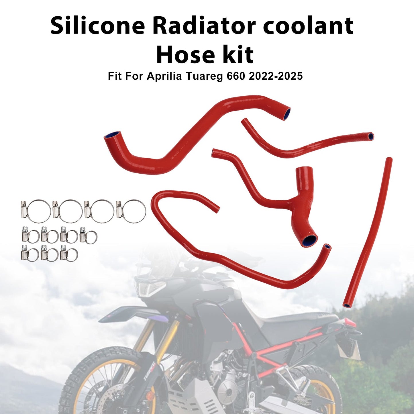 Tubo flessibile del liquido di raffreddamento del radiatore in silicone Aprilia Tuareg 660 2022-2025