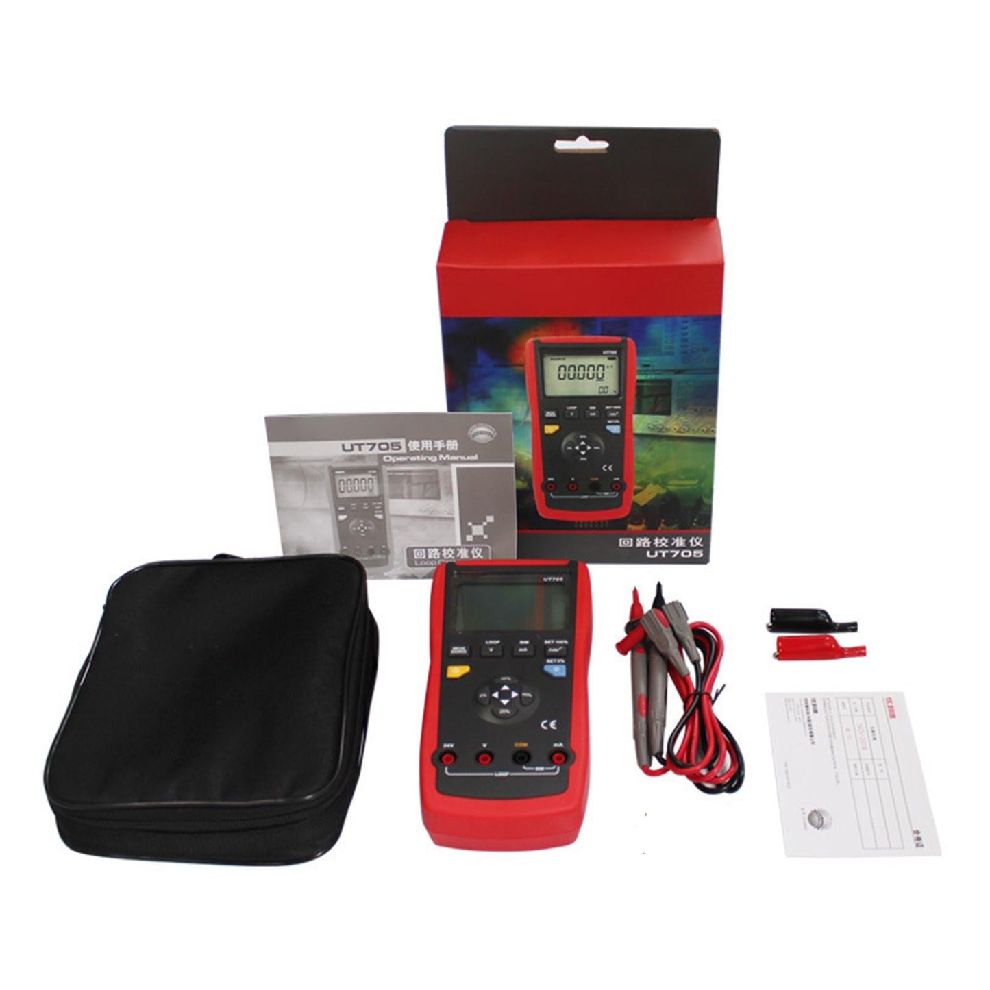 Calibratore di loop a funzione singola UT705, display LCD retroilluminato, tensione/corrente CC 24V
