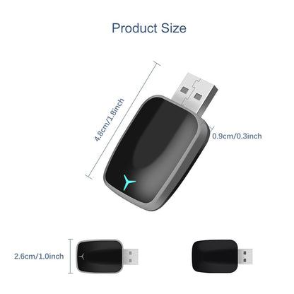 Adattatore wireless Apple Carplay Android Auto per auto con chiavetta USB 2 in 1