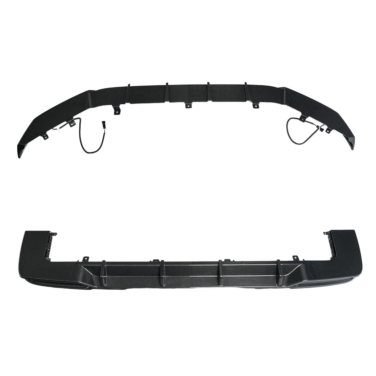 Diffusore anteriore e posteriore in fibra di carbonio a secco per paraurti, compatibile con Mercedes Classe G W465 2025+