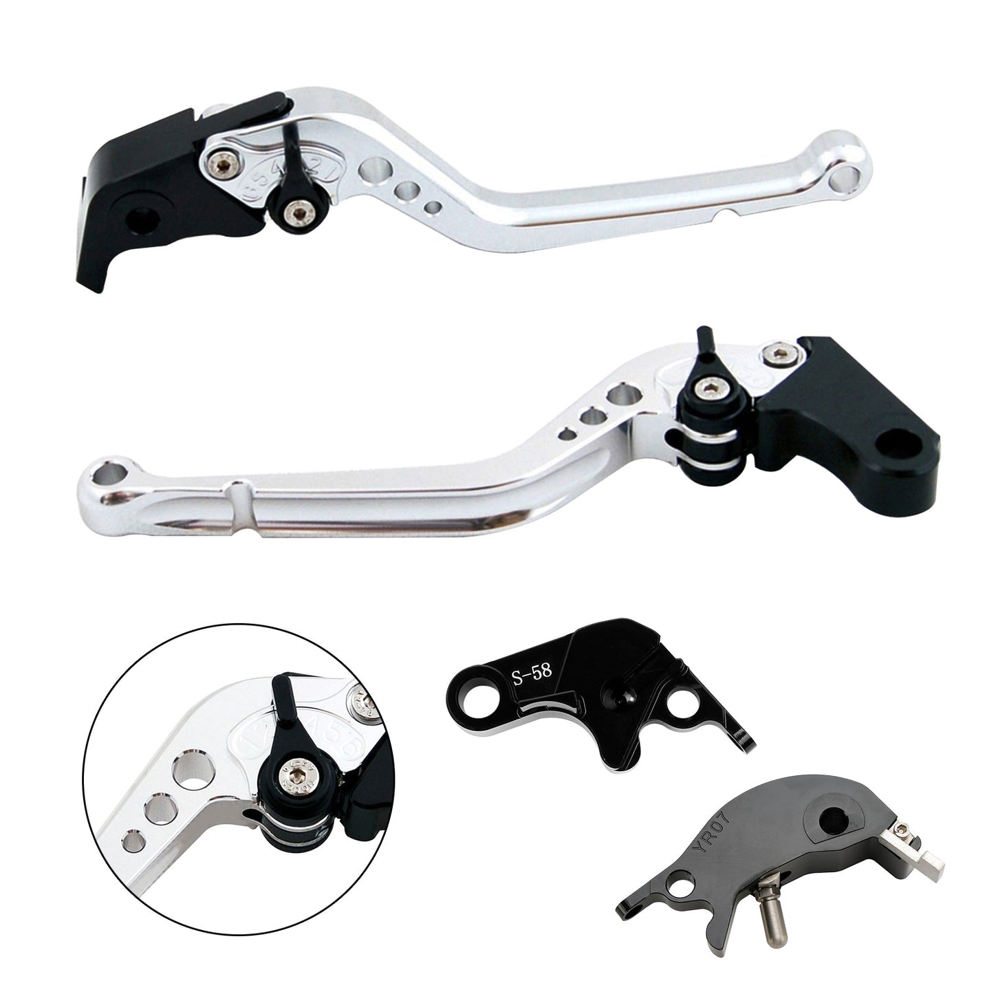 Leva frizione freno lunga adatta per YAMAHA YZF R7 MT-10/SP FZ-10/SP 2022-23