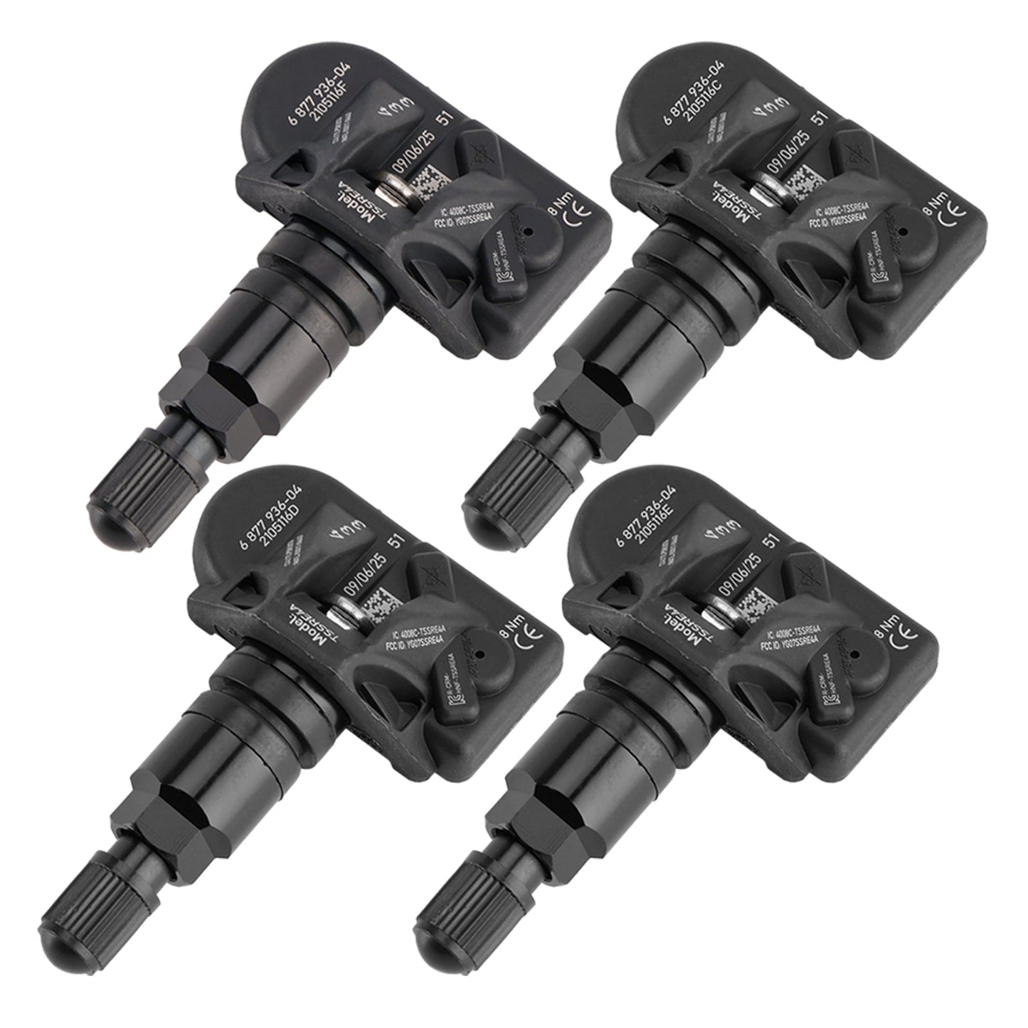 4X Sensore di pressione pneumatici 6877936 per BMW Serie 5 G30 G31 F40 Serie 3 G20 G21