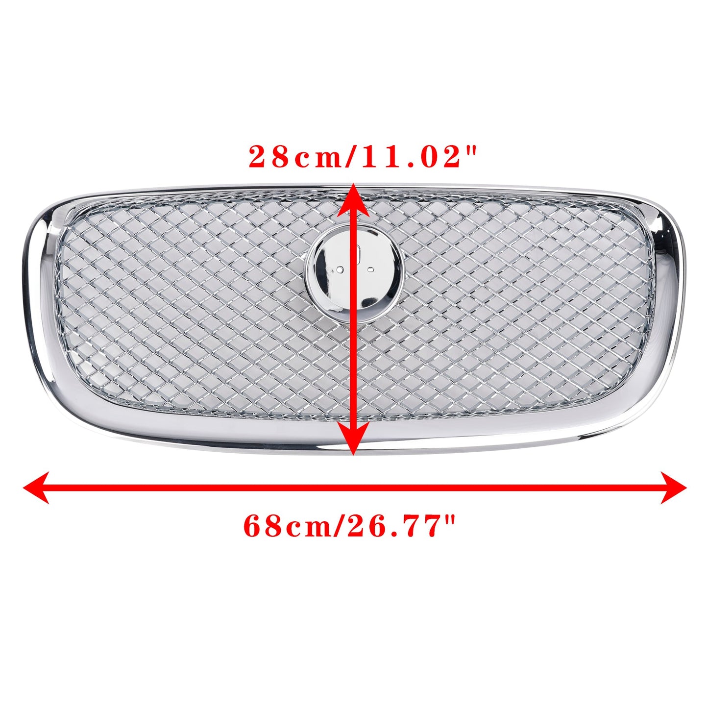 Griglia paraurti anteriore stile Jaguar XF XF-R 2012-2015 cromata