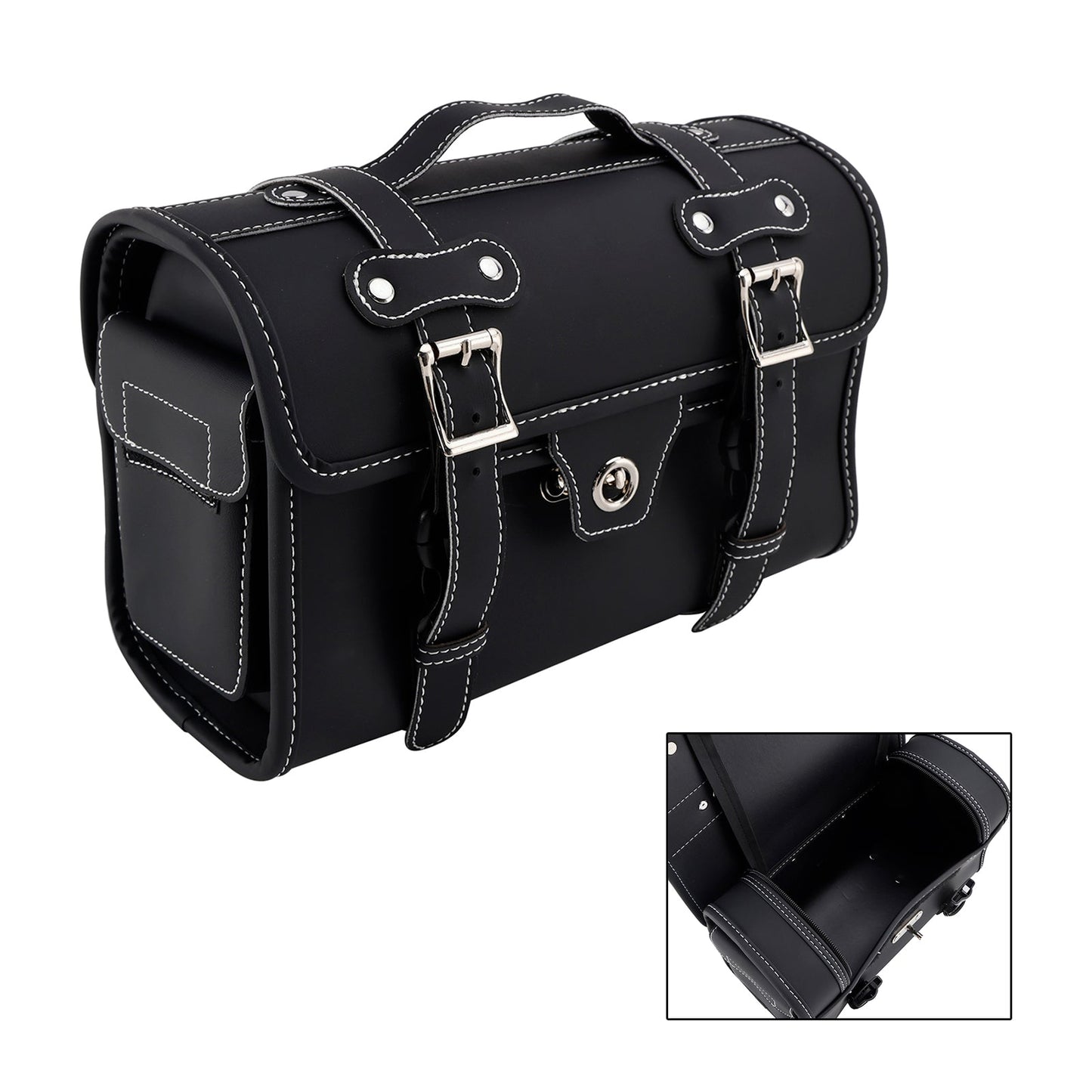 Borsa laterale universale per borse laterali, per moto, colore nero
