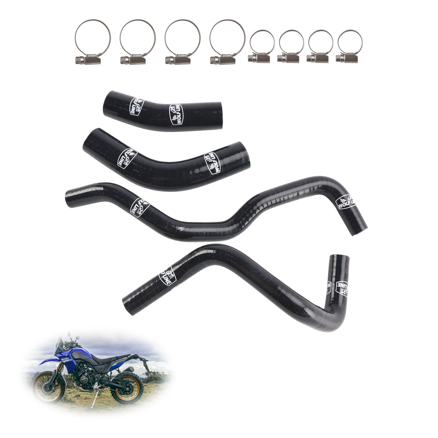 Kit tubo flessibile di raffreddamento radiatore in silicone Yamaha Tenere 700 2019-2024