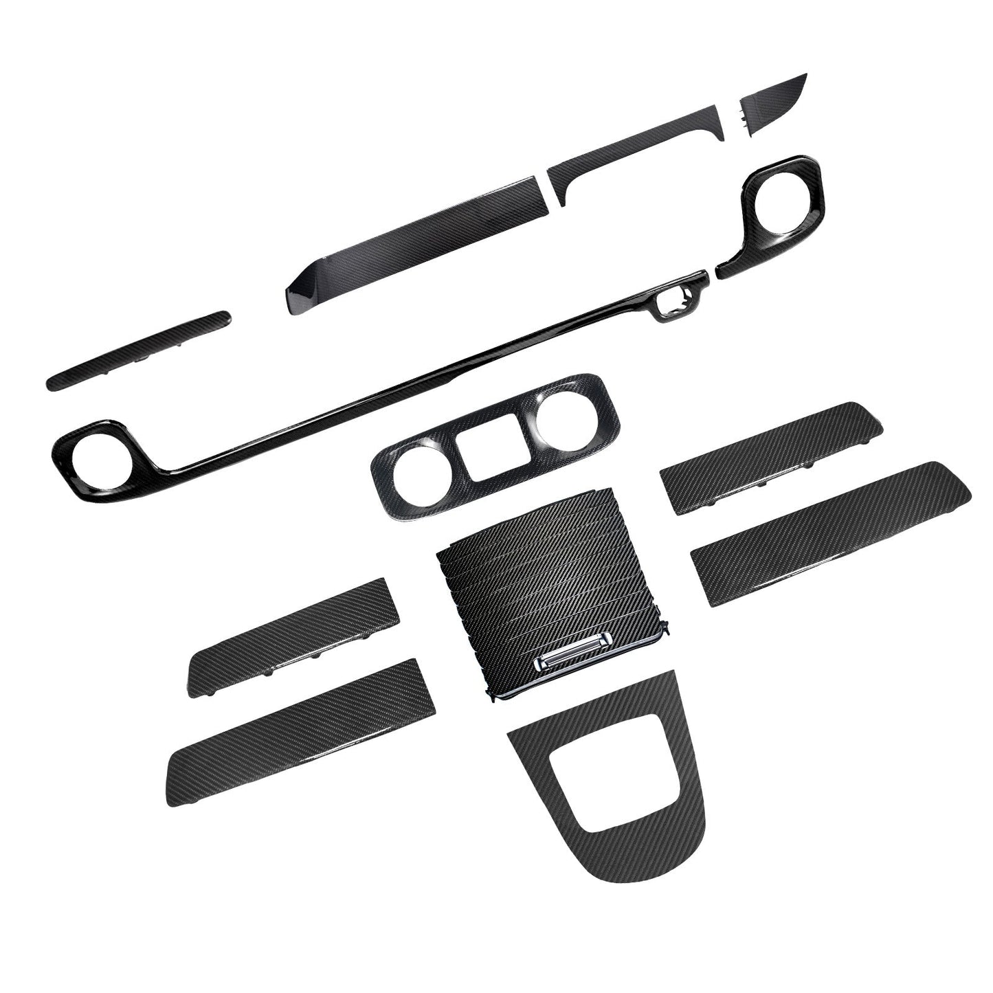 Set di pannelli di rivestimento interno per cruscotto in fibra di carbonio a secco per Mercedes W465 G550 G580 G63, 2025+