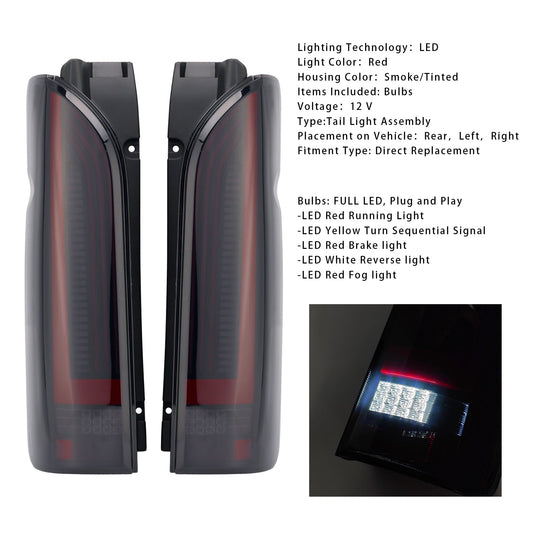 Gruppo ottico posteriore a LED sinistro e destro per Toyota Hiace 2005-2018