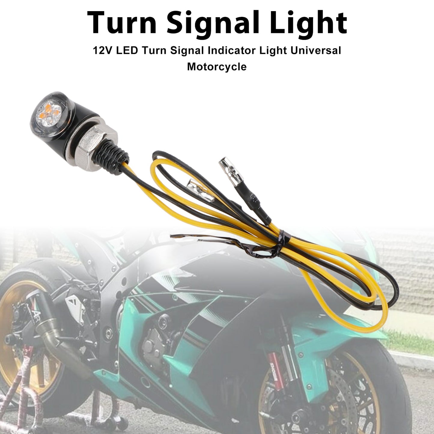 Indicatore di direzione a LED da 12 V, 8 mm, universale per moto Honda