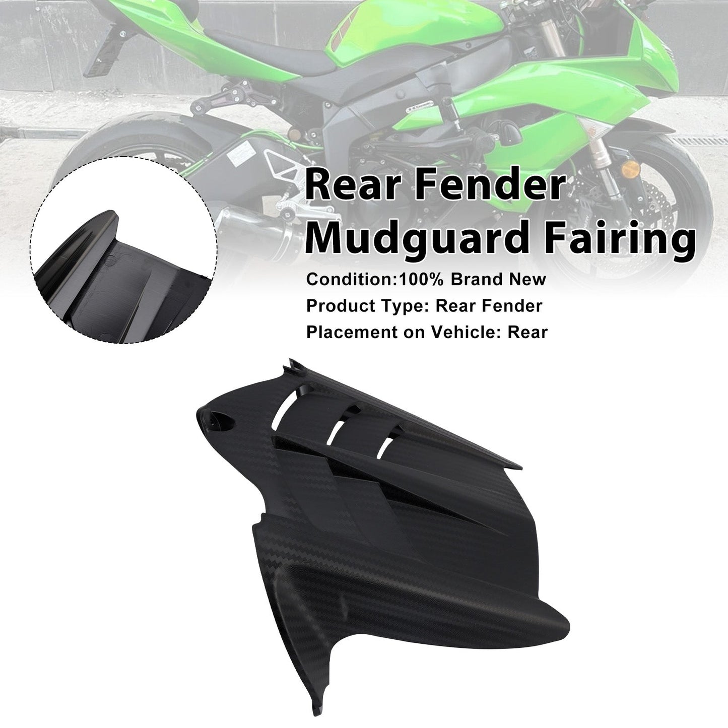 Carenatura parafango parafango posteriore per Kawasaki ZX-6R 636 2009-2025