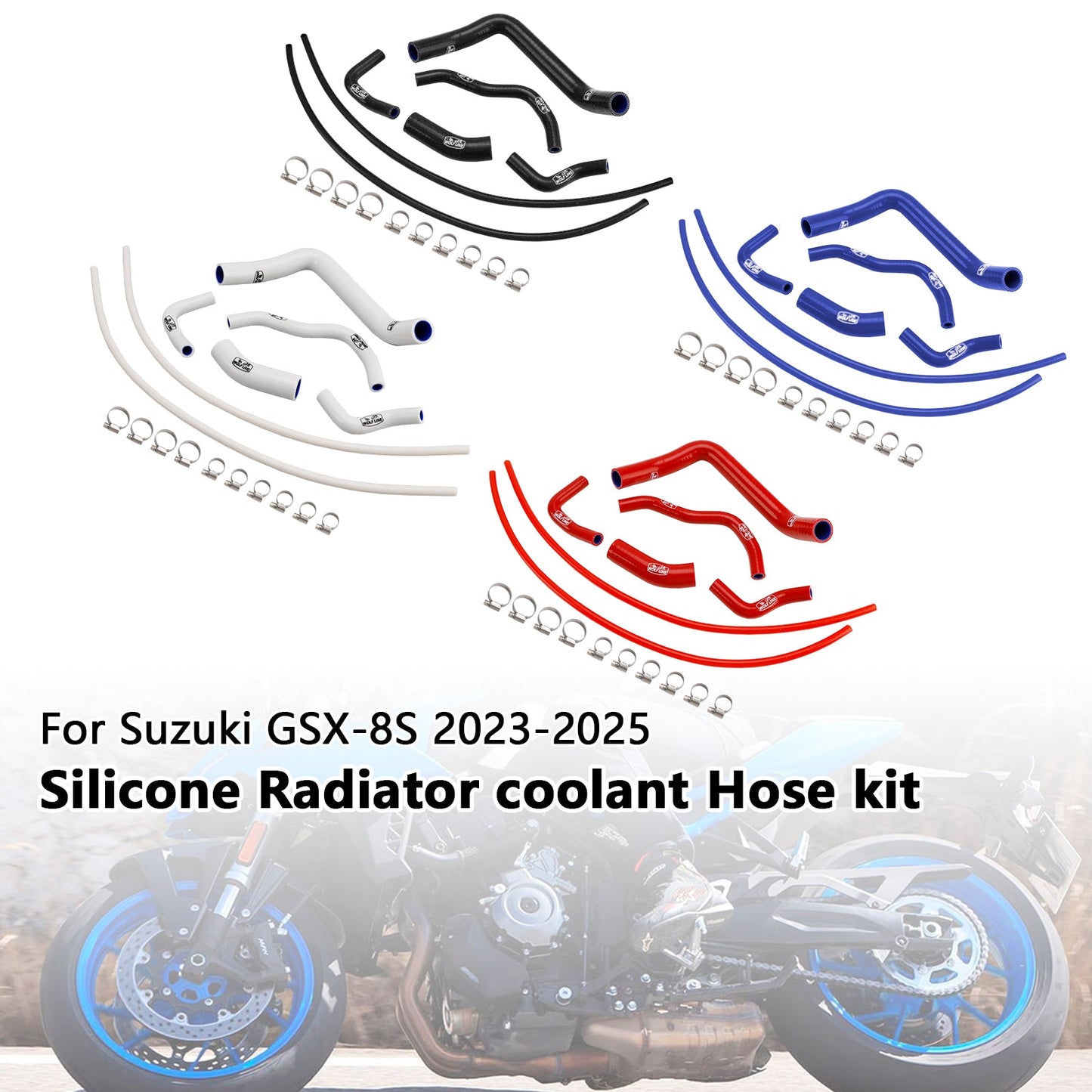Tubo flessibile del liquido di raffreddamento del radiatore in silicone Suzuki GSX-8S 2023-2025