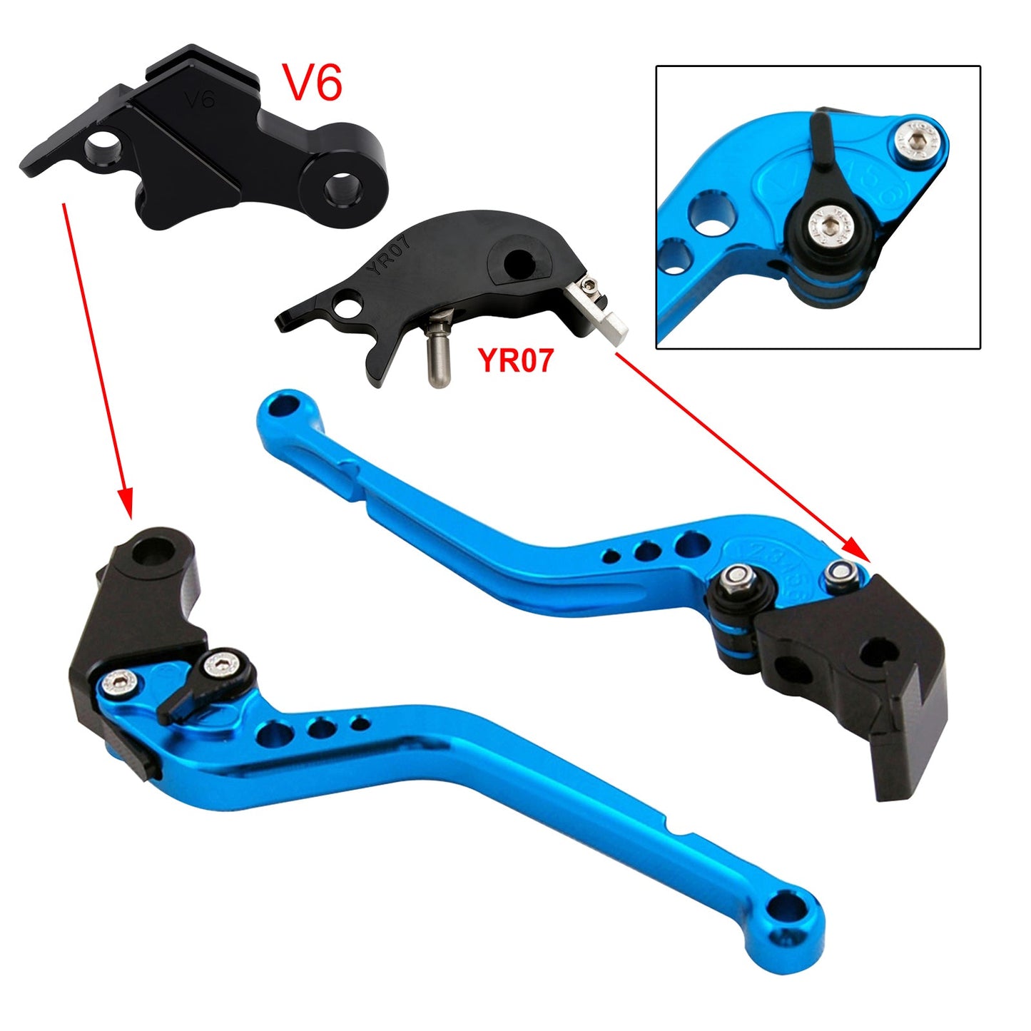 Leva frizione freno lunga adatta per YAMAHA XSR900 XSR900GP MT-09 MT-09SP 2024-2025