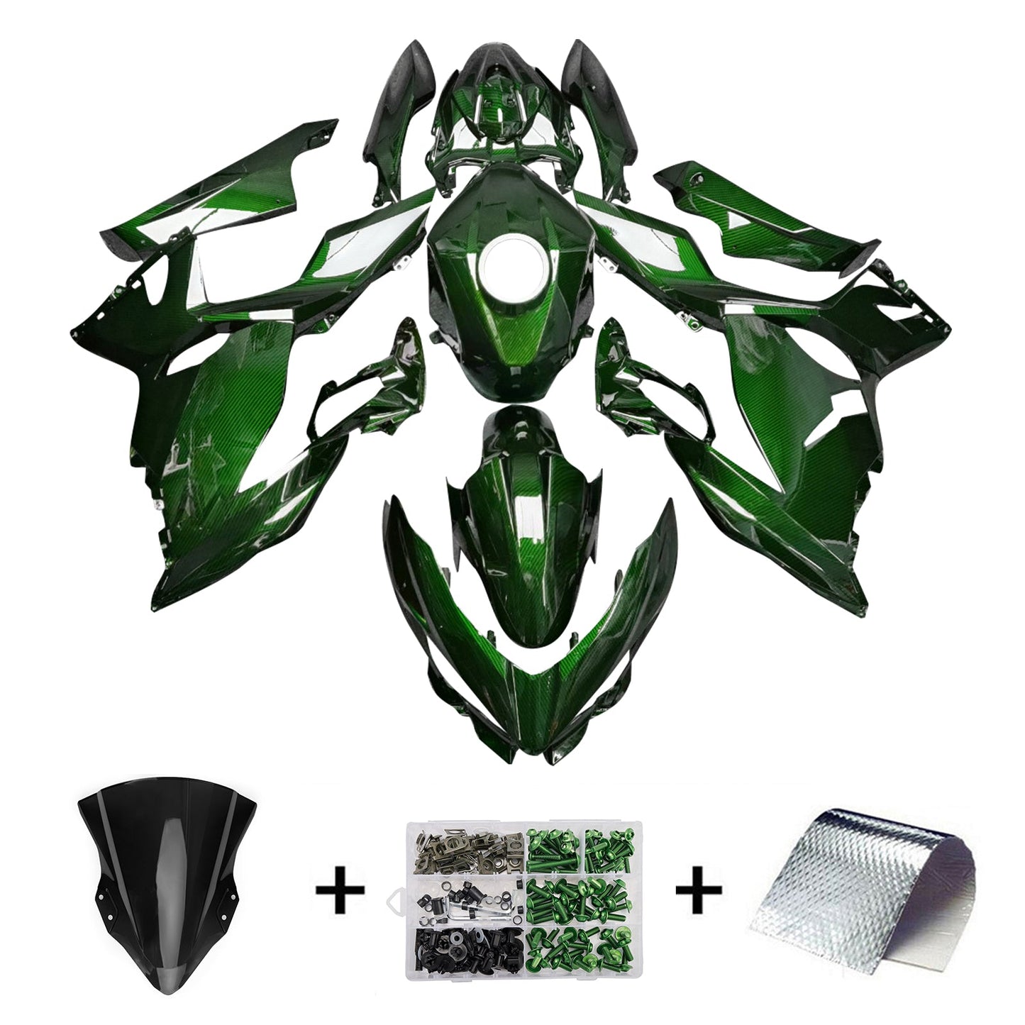 Kit carenatura iniezione in plastica ABS adatto per Kawasaki EX400 Ninja400 2018-2024