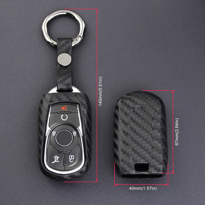 Custodia in pelle e silicone per chiave auto con fibbia per Buick