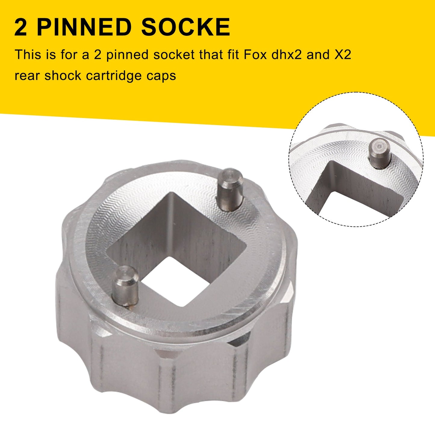 2016-2020 Strumento/presa per tappo cartuccia ammortizzatore a 2 pin #398-00-417 per Fox X2/DHx2