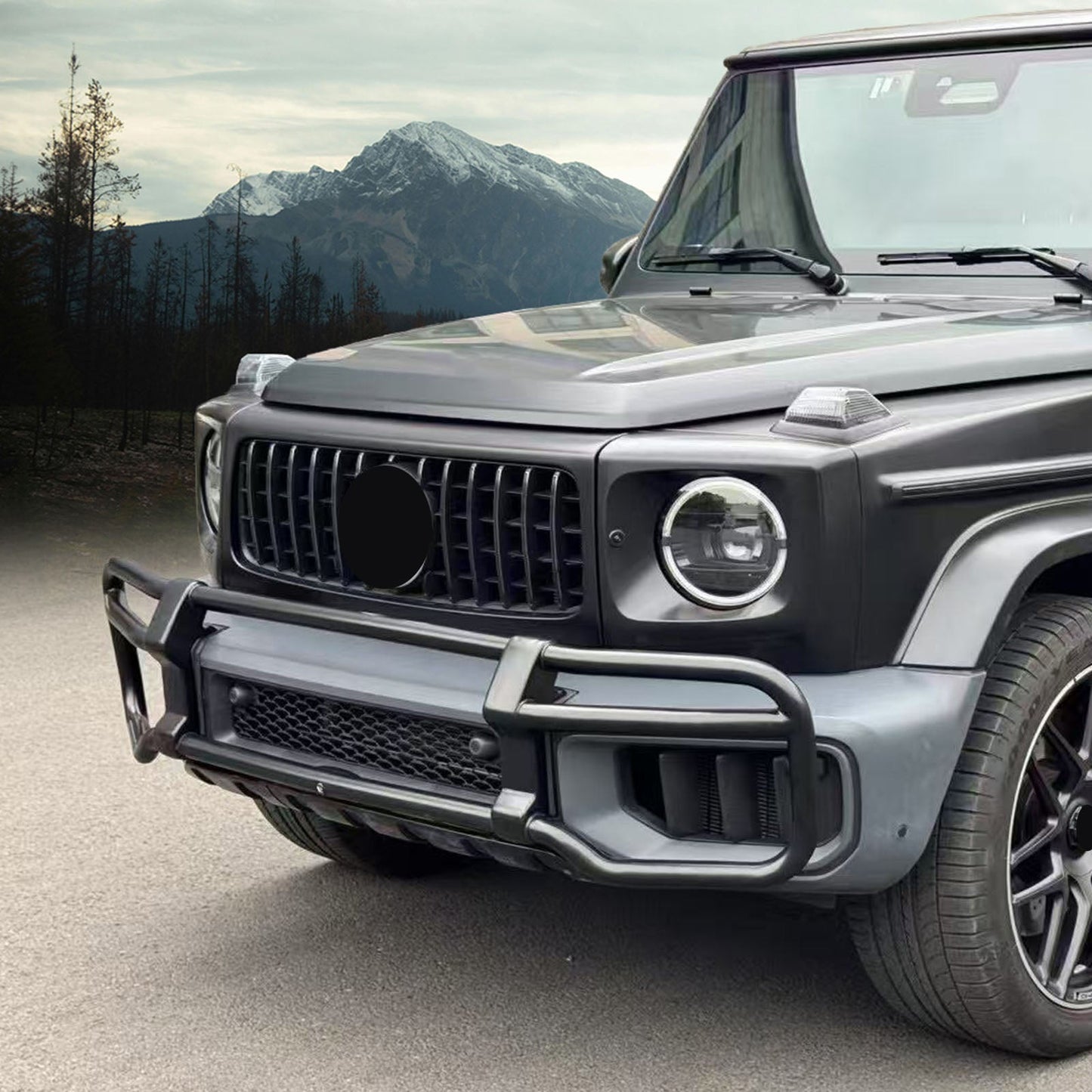 Paraurti anteriore con griglia di protezione Bull Bar per Mercedes Benz Classe G W465 2025+