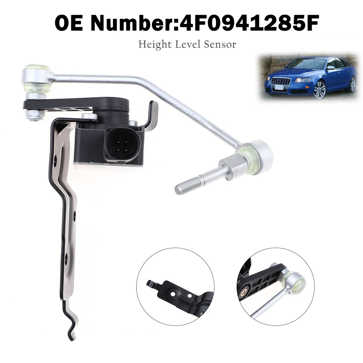 Sensore di livello del faro anteriore sinistro 4F0941285F per Audi A6 Quattro S6 2005-2011