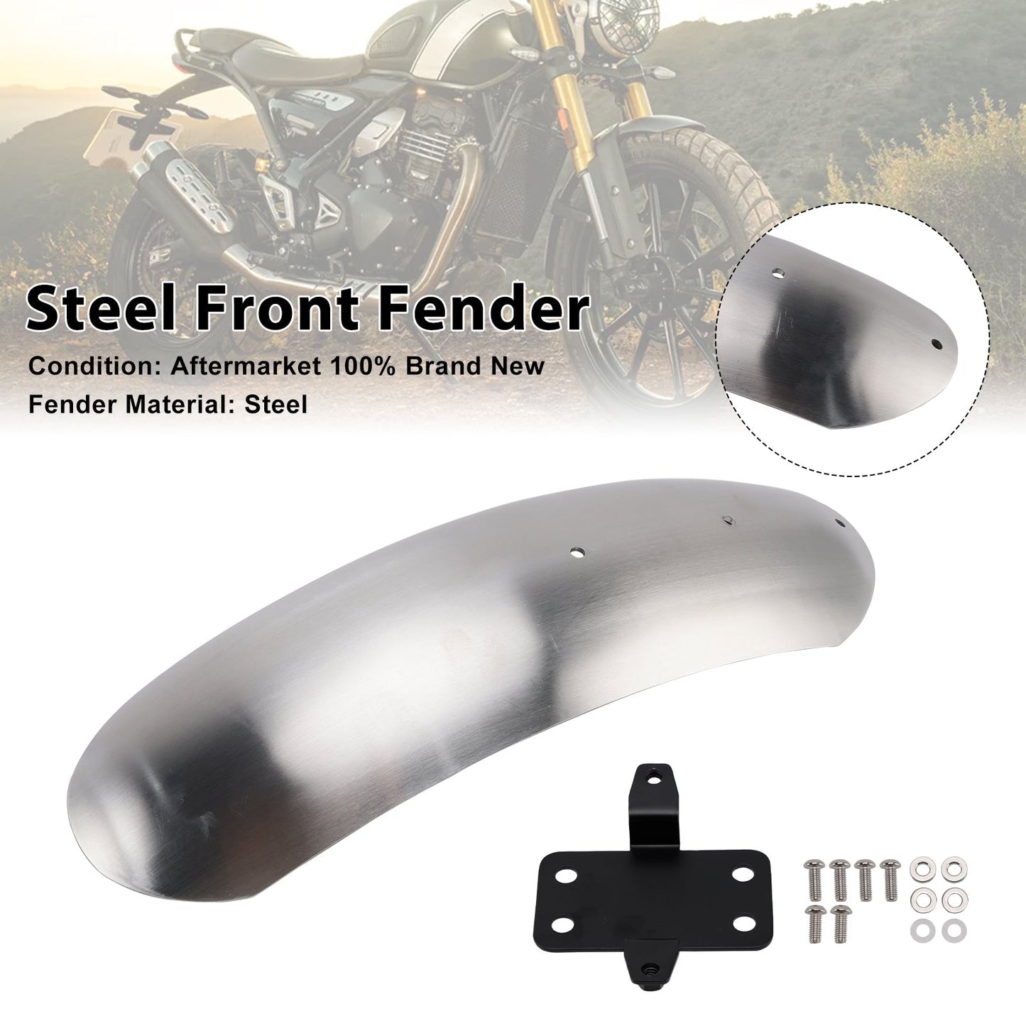 Parafango anteriore in acciaio Scrambler 400X 2023-2025