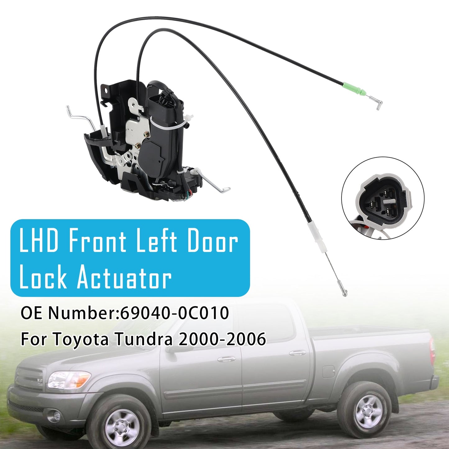 Attuatore serratura porta anteriore sinistra lato guidatore per Toyota Tundra 2000-2006 69040-0C010