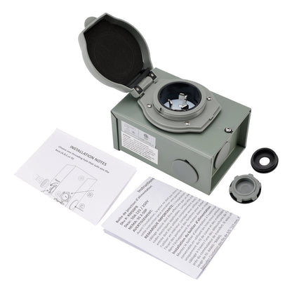 Scatola di ingresso per generatore RV da 50 Ampere NEMA SS2-50P Scatola di ingresso alimentazione 125/250 V