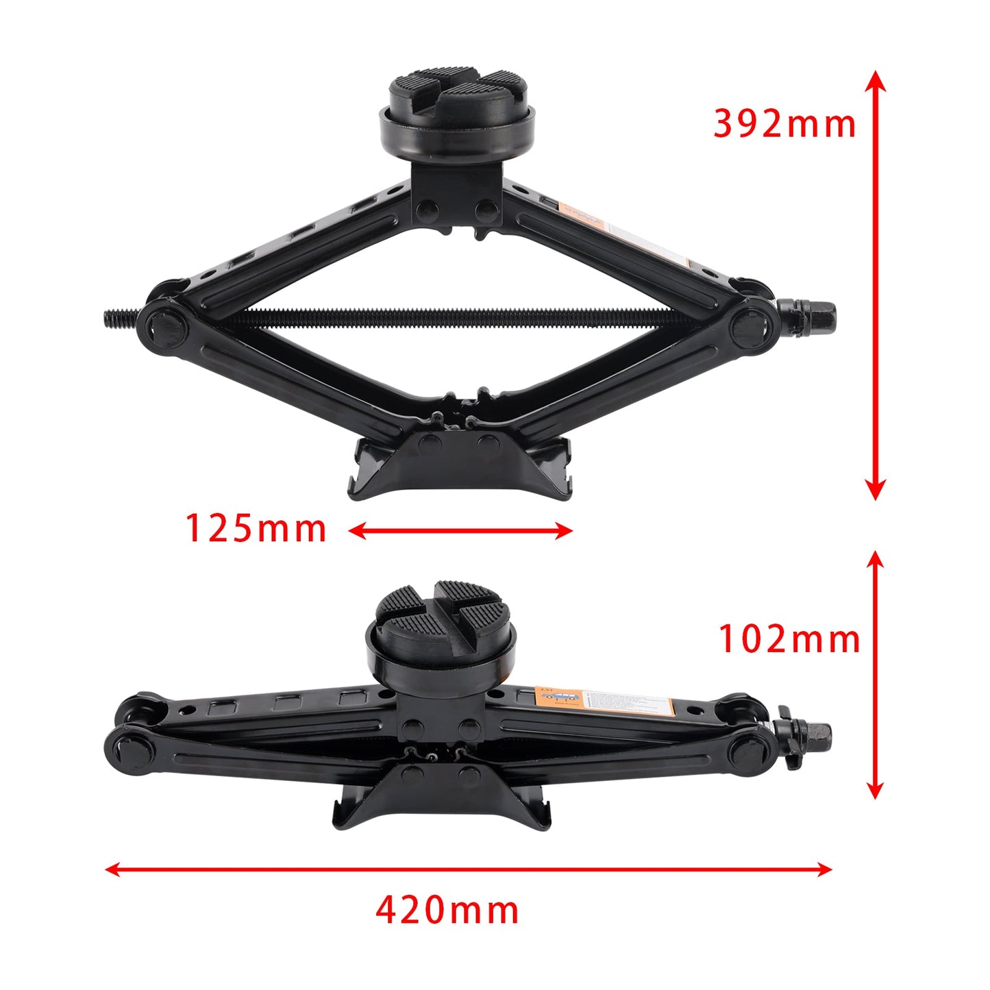 Cric per auto 2,5 T/2500 kg, cric a forbice universale, chiave per tiranti per ruote, per SUV, monovolume