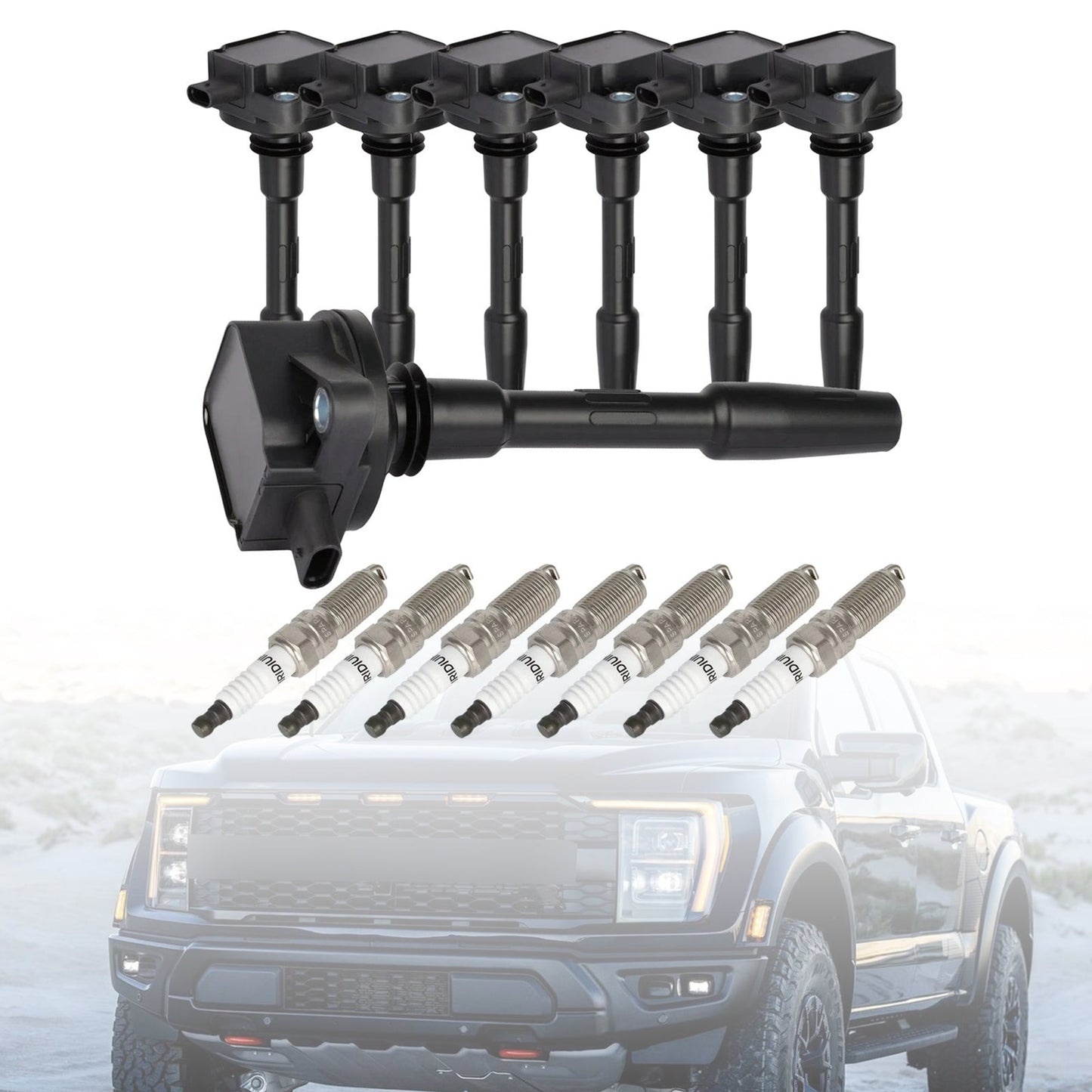 7xBobine di accensione Candele UF835 per Ford F150 Truck V8 5.0L 2018-2021