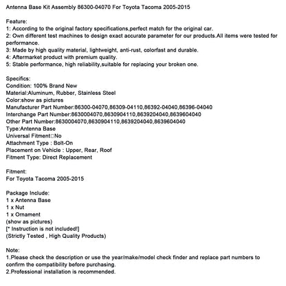 Kit base antenna 86300-04070 per Toyota Tacoma 2005-2015