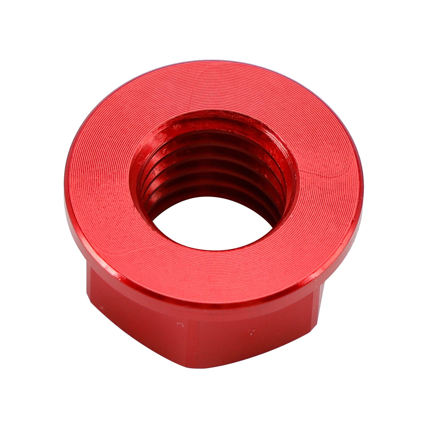 Confezione da 6 dadi flangiati per pignone posteriore in alluminio M10X1,5 mm rossi per moto