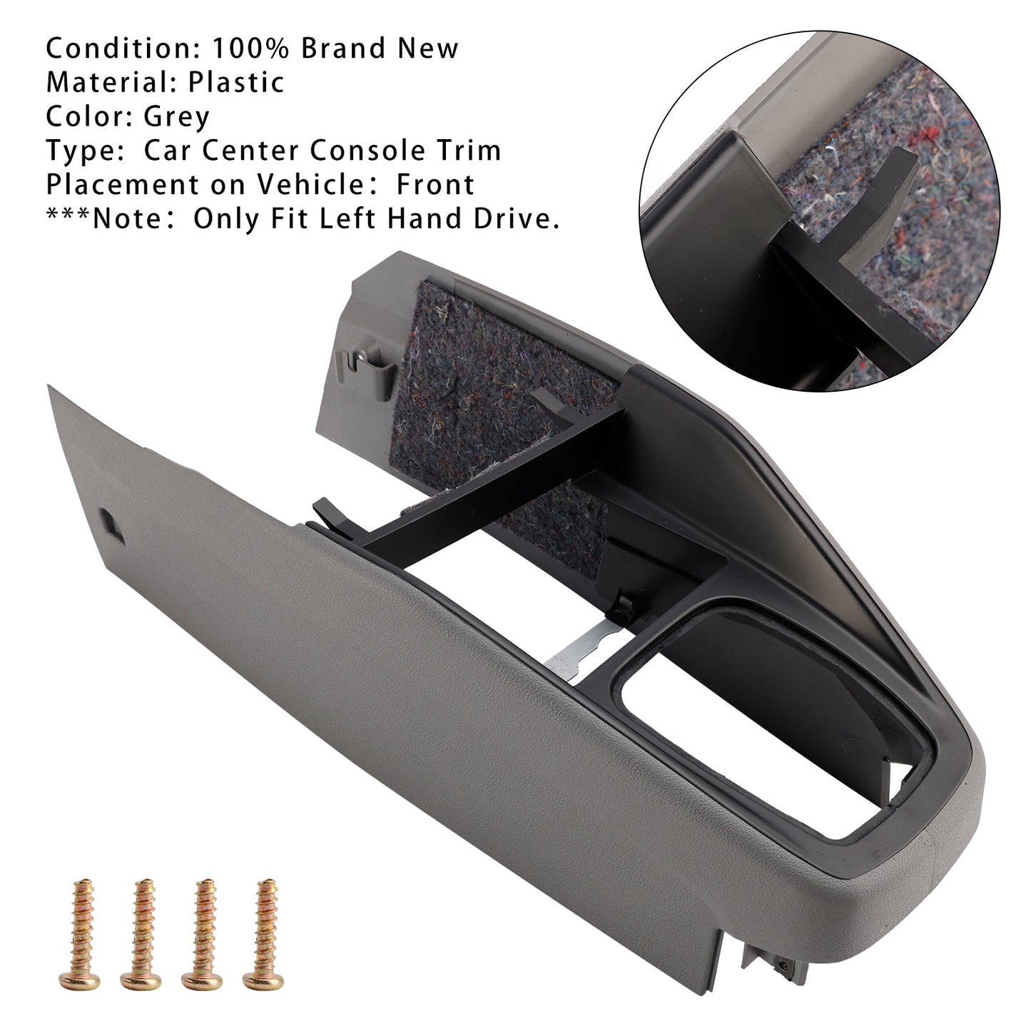 Rivestimento per console centrale VW Golf Jetta 1999-2005, grigio, 1J1863201D