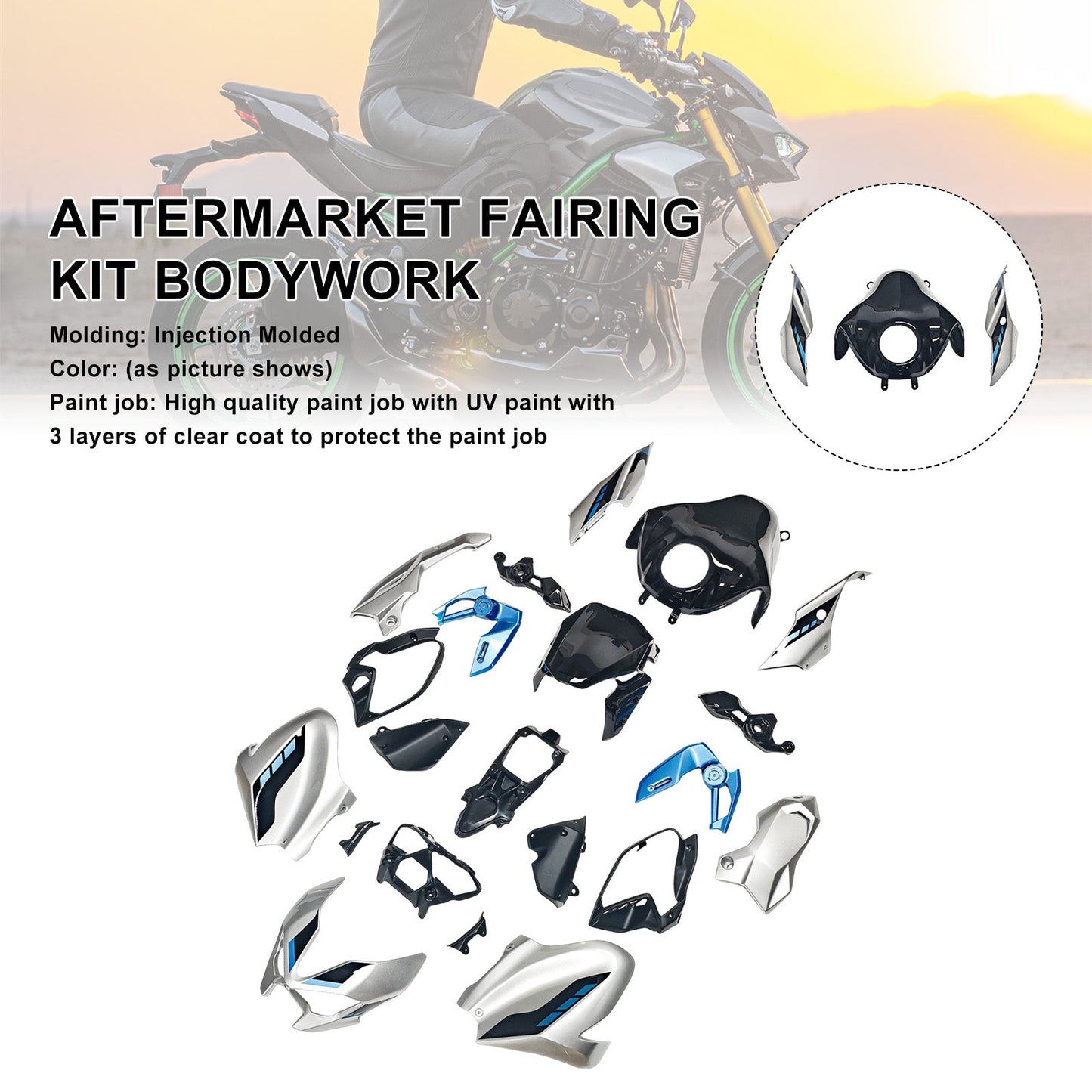 Kit di carene stampate a iniezione per Kawasaki Z900 2025-2026
