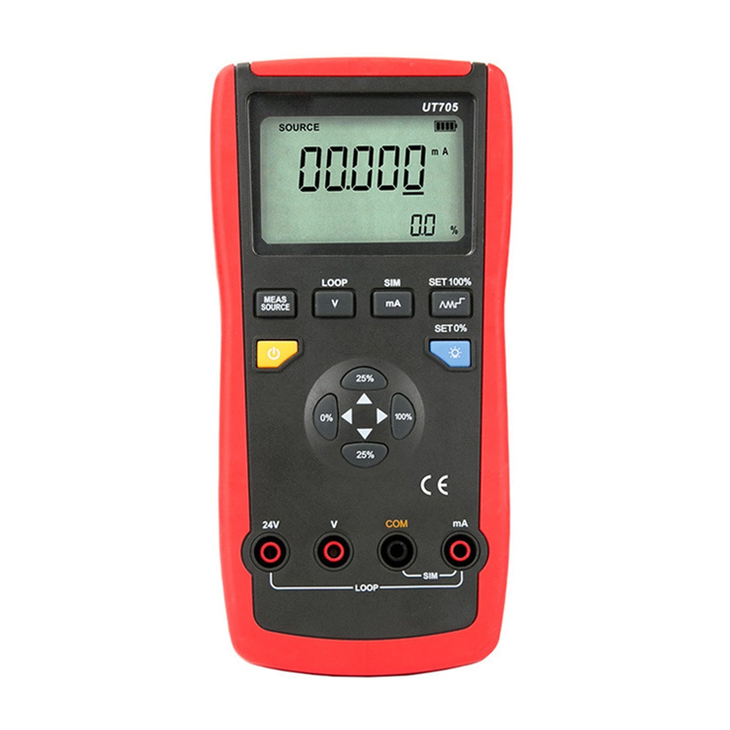Calibratore di loop a funzione singola UT705, display LCD retroilluminato, tensione/corrente CC 24V