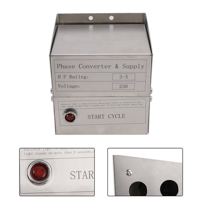 Convertitore di fase statico SCM03 HD 3-5 Hp per fresatrice, trapano, tornio e sega