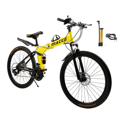 Ruote da 26 "27 velocità a doppio disco a doppio freno pieghevole mountain bike mtb per adulti neri