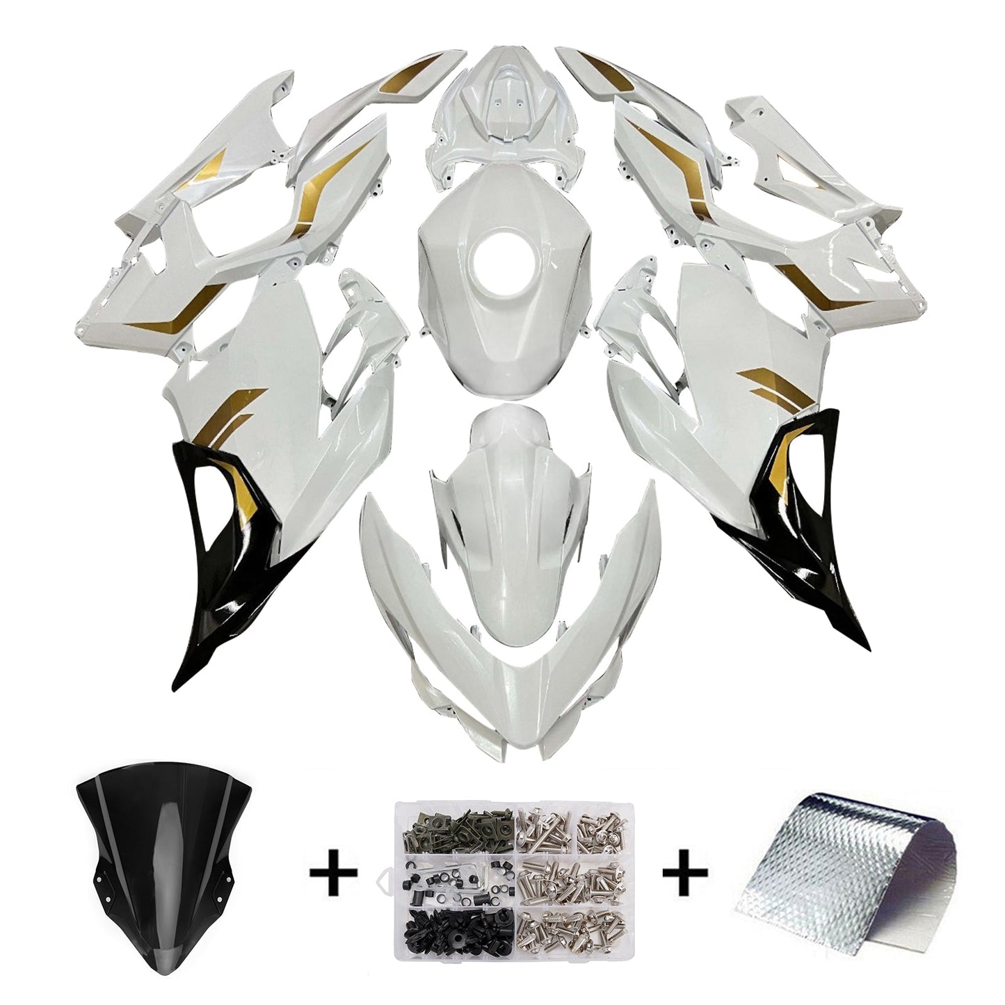 Kit carenatura iniezione in plastica ABS adatto per Kawasaki EX400 Ninja400 2018-2024