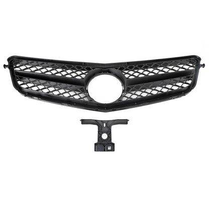 Griglia per paraurti anteriore nera adatta per classe C Benz W204 C300 C350 2008-2014