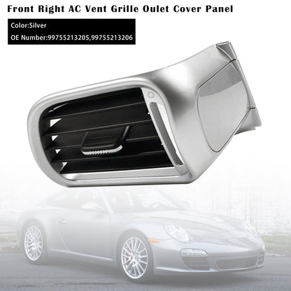Copertura della presa d'aria anteriore destra per aria condizionata, colore argento, per Porsche 911 Carrera Targa 997 2004-2012