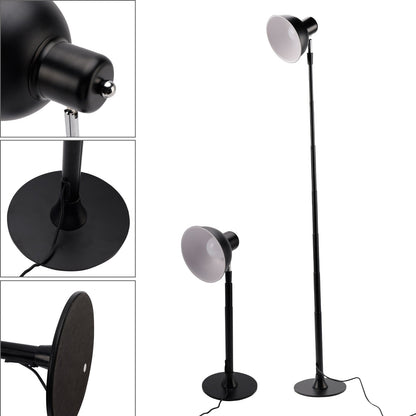 Lampada da terra e da tavolo a LED regolabile in noce, dimmerabile per camera da letto/ufficio, 3 colori