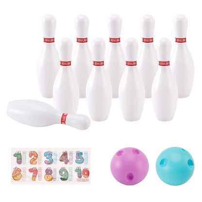 Set di palle da bowling luminose da 19 cm, giocattolo da gioco per feste per bambini, da interno e da esterno