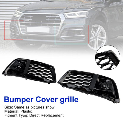 2018-2022 Adatto ad Audi Q5 2PCS Copertura paraurti anteriore Griglia Griglia Inserto cornice con ACC