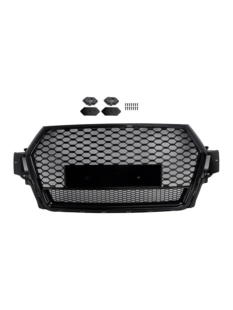 Griglia di ventilazione del radiatore per paraurti anteriore Audi Q7 SQ7 2016-2019, colore nero lucido, 4M0853651F